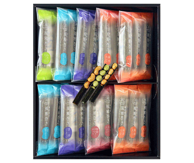 風雅巻き 海苔菓子 ギフト箱入り包装済 27本 FC-9(N) 増辰（ますたつ